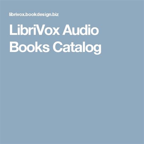 libirvox|librivox catalog.